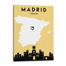 Madrid, España - Mapas de amor de la ciudad 44 - Emiliano Deificus | Cuadro decorativo de Canvas Lab