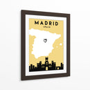 Madrid, España - Mapas de amor de la ciudad 44 - Emiliano Deificus | Cuadro decorativo de Canvas Lab