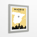 Madrid, España - Mapas de amor de la ciudad 44 - Emiliano Deificus | Cuadro decorativo de Canvas Lab
