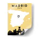 Madrid, España - Mapas de amor de la ciudad 44 - Emiliano Deificus | Cuadro decorativo de Canvas Lab