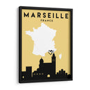 Marsella, Francia - Mapas de amor de la ciudad 48 - Emiliano Deificus | Cuadro decorativo de Canvas Lab