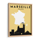 Marsella, Francia - Mapas de amor de la ciudad 48 - Emiliano Deificus | Cuadro decorativo de Canvas Lab