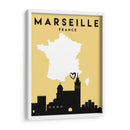 Marsella, Francia - Mapas de amor de la ciudad 48 - Emiliano Deificus | Cuadro decorativo de Canvas Lab