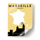 Marsella, Francia - Mapas de amor de la ciudad 48 - Emiliano Deificus | Cuadro decorativo de Canvas Lab