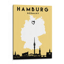 Hamburgo, Alemania - Mapas de amor de la ciudad 31 - Emiliano Deificus | Cuadro decorativo de Canvas Lab