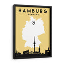 Hamburgo, Alemania - Mapas de amor de la ciudad 31 - Emiliano Deificus | Cuadro decorativo de Canvas Lab