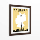 Hamburgo, Alemania - Mapas de amor de la ciudad 31 - Emiliano Deificus | Cuadro decorativo de Canvas Lab