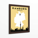 Hamburgo, Alemania - Mapas de amor de la ciudad 31 - Emiliano Deificus | Cuadro decorativo de Canvas Lab