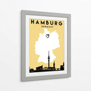 Hamburgo, Alemania - Mapas de amor de la ciudad 31 - Emiliano Deificus | Cuadro decorativo de Canvas Lab