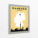 Hamburgo, Alemania - Mapas de amor de la ciudad 31 - Emiliano Deificus | Cuadro decorativo de Canvas Lab