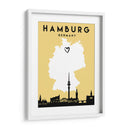 Hamburgo, Alemania - Mapas de amor de la ciudad 31 - Emiliano Deificus | Cuadro decorativo de Canvas Lab