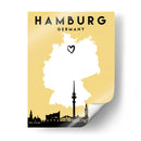 Hamburgo, Alemania - Mapas de amor de la ciudad 31 - Emiliano Deificus | Cuadro decorativo de Canvas Lab