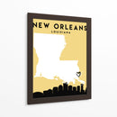 Nueva Orleans, Louisiana - Mapas de amor de la ciudad 60 - Emiliano Deificus | Cuadro decorativo de Canvas Lab
