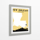 Nueva Orleans, Louisiana - Mapas de amor de la ciudad 60 - Emiliano Deificus | Cuadro decorativo de Canvas Lab