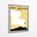 Nueva Orleans, Louisiana - Mapas de amor de la ciudad 60 - Emiliano Deificus | Cuadro decorativo de Canvas Lab