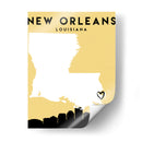Nueva Orleans, Louisiana - Mapas de amor de la ciudad 60 - Emiliano Deificus | Cuadro decorativo de Canvas Lab
