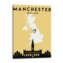 Manchester, Inglaterra - Mapas de amor de la ciudad 45 - Emiliano Deificus | Cuadro decorativo de Canvas Lab