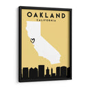 Oakland, California - Mapas de amor de la ciudad 62 - Emiliano Deificus | Cuadro decorativo de Canvas Lab