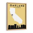 Oakland, California - Mapas de amor de la ciudad 62 - Emiliano Deificus | Cuadro decorativo de Canvas Lab