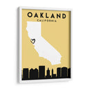 Oakland, California - Mapas de amor de la ciudad 62 - Emiliano Deificus | Cuadro decorativo de Canvas Lab