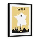 Paris, Francia - Mapas de amor de la ciudad 64 - Emiliano Deificus | Cuadro decorativo de Canvas Lab