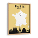 Paris, Francia - Mapas de amor de la ciudad 64 - Emiliano Deificus | Cuadro decorativo de Canvas Lab