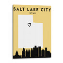 Salt Lake City, Utah - Mapas de amor de la ciudad 73 - Emiliano Deificus | Cuadro decorativo de Canvas Lab