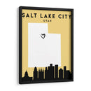 Salt Lake City, Utah - Mapas de amor de la ciudad 73 - Emiliano Deificus | Cuadro decorativo de Canvas Lab