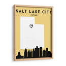 Salt Lake City, Utah - Mapas de amor de la ciudad 73 - Emiliano Deificus | Cuadro decorativo de Canvas Lab