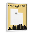 Salt Lake City, Utah - Mapas de amor de la ciudad 73 - Emiliano Deificus | Cuadro decorativo de Canvas Lab