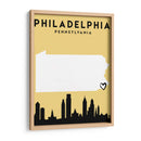 Philadelphia, Pennsylvania - Mapas de amor de la ciudad 65 - Emiliano Deificus | Cuadro decorativo de Canvas Lab
