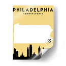 Philadelphia, Pennsylvania - Mapas de amor de la ciudad 65 - Emiliano Deificus | Cuadro decorativo de Canvas Lab