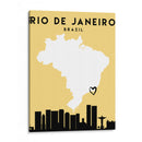 Rio de Janeiro, Brasil - Mapas de amor de la ciudad 71 - Emiliano Deificus | Cuadro decorativo de Canvas Lab
