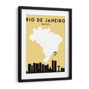 Rio de Janeiro, Brasil - Mapas de amor de la ciudad 71 - Emiliano Deificus | Cuadro decorativo de Canvas Lab