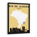 Rio de Janeiro, Brasil - Mapas de amor de la ciudad 71 - Emiliano Deificus | Cuadro decorativo de Canvas Lab