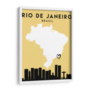 Rio de Janeiro, Brasil - Mapas de amor de la ciudad 71 - Emiliano Deificus | Cuadro decorativo de Canvas Lab