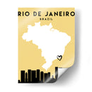 Rio de Janeiro, Brasil - Mapas de amor de la ciudad 71 - Emiliano Deificus | Cuadro decorativo de Canvas Lab