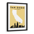 San Diego, California - Mapas de amor de la ciudad 74 - Emiliano Deificus | Cuadro decorativo de Canvas Lab