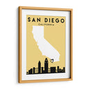San Diego, California - Mapas de amor de la ciudad 74 - Emiliano Deificus | Cuadro decorativo de Canvas Lab