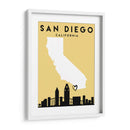 San Diego, California - Mapas de amor de la ciudad 74 - Emiliano Deificus | Cuadro decorativo de Canvas Lab