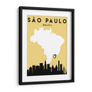 Sao Paulo, Brasil - Mapas de amor de la ciudad 77 - Emiliano Deificus | Cuadro decorativo de Canvas Lab