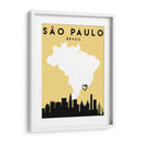 Sao Paulo, Brasil - Mapas de amor de la ciudad 77 - Emiliano Deificus | Cuadro decorativo de Canvas Lab