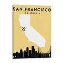 San Francisco, California - Mapas de amor de la ciudad 75 - Emiliano Deificus | Cuadro decorativo de Canvas Lab