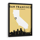 San Francisco, California - Mapas de amor de la ciudad 75 - Emiliano Deificus | Cuadro decorativo de Canvas Lab