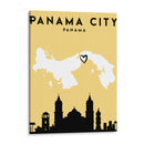 Ciudad de Panamá, Panamá - Mapas de amor de la ciudad 63 - Emiliano Deificus | Cuadro decorativo de Canvas Lab