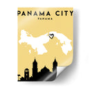 Ciudad de Panamá, Panamá - Mapas de amor de la ciudad 63 - Emiliano Deificus | Cuadro decorativo de Canvas Lab