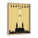Santiago, Chile - Mapas de amor de la ciudad 76 - Emiliano Deificus | Cuadro decorativo de Canvas Lab