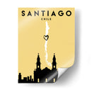 Santiago, Chile - Mapas de amor de la ciudad 76 - Emiliano Deificus | Cuadro decorativo de Canvas Lab