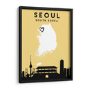 Seúl, Corea del Sur - Mapas de amor de la ciudad 79 - Emiliano Deificus | Cuadro decorativo de Canvas Lab