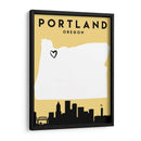 Portland, Oregon - Mapas de amor de la ciudad 68 - Emiliano Deificus | Cuadro decorativo de Canvas Lab